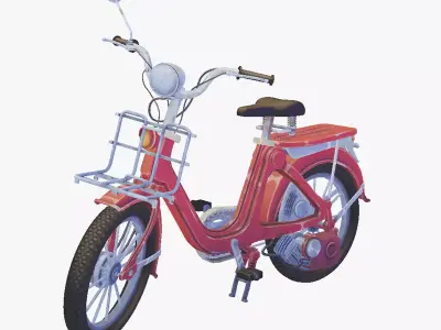 Motorcycle stylized Low-poly 3D model