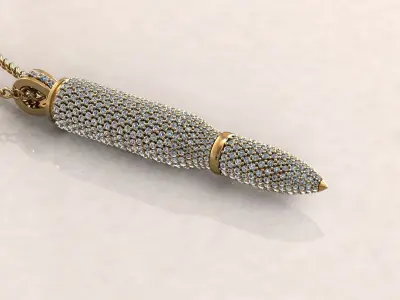 Bullet pendant 38 3D print model