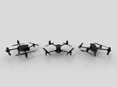 Unmanned Aerial Vehicle Low-poly 3D model