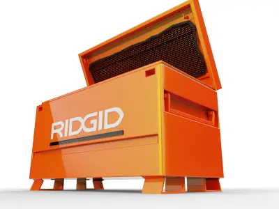 RIDGID JOBSITE BOX Universal Storage Chest Low-poly 3D model