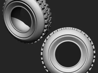 Tyres IMM Obj Brush Pack 10 in One 3D model