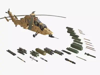 EC-665 Tiger HAD Block 2 France Complex Low-poly 3D model