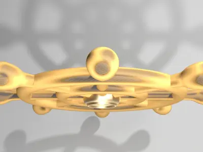 Ship Wheel 2 3D model