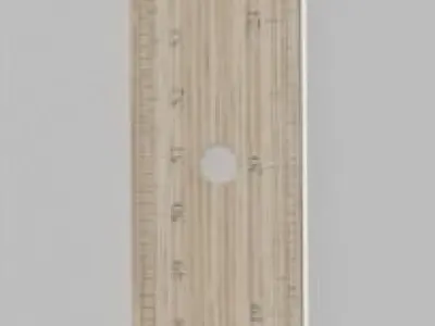 Wooden Meter Stick Low-poly 3D model