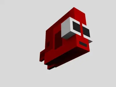 Voxel Fish Low-poly 3D model