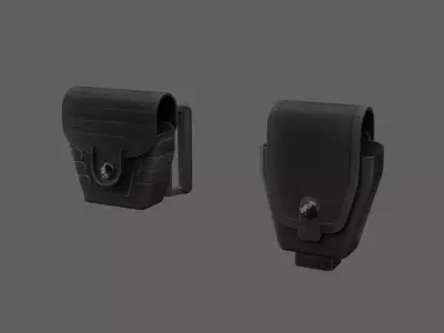 Handcuffs Pouches Case Low-poly 3D model