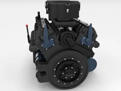 Maybach HL230 Engine Panzer Tiger Unit 3D model