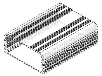 Aluminum Extruded Instrument Case MOD AL043e Low-poly 3D model