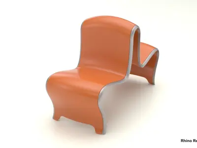Seating Unit Low-poly 3D model