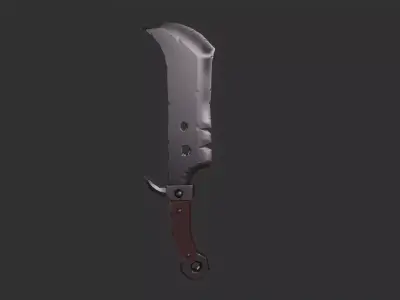 Stylized Knife Free low-poly 3D model