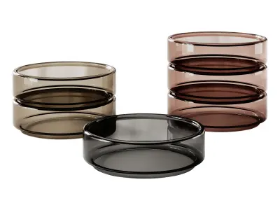 Stack Modular Glass Coffee Table by Billiani 3D model
