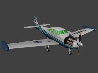 Ryan Navion Low-poly 3D model