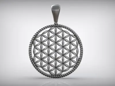 Flower Of Life Sacred Mandala Symbol Talisman 3D print model