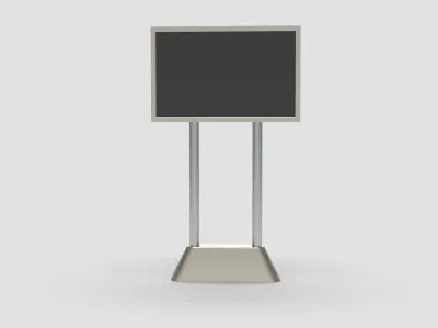 Pavement Sign Outdoor Advertising city light big TV 3D model