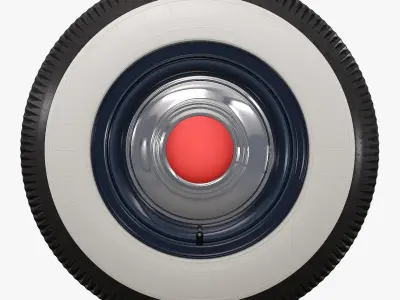 Retro Car Wheel M 3 3D model