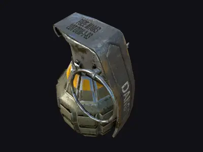 Hand Grenade Low-poly 3D model buy