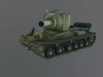 destroyed tank 3D model