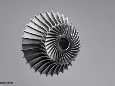 Industrial Turbine Impeller 3D model