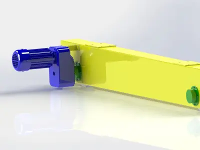 Bridge crane and structure  Free 3D model