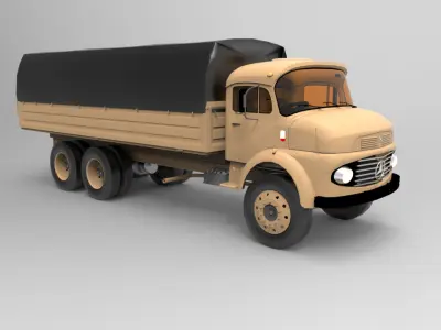 Old Mercedes Benz  Truck  3D model