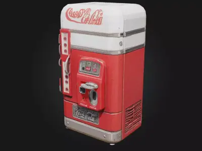 Vintage Soda Machine  Retro Refreshment with Classic Charm 3D model