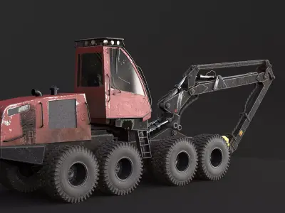 Generic Modern Forestry Harvester - Old 3D model