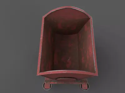 Mine Wagon Low-poly 3D model