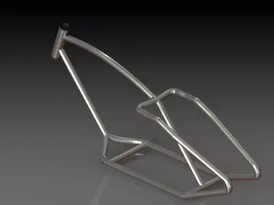 Frame metal bicycle 3D model