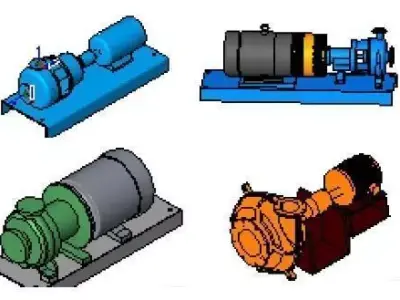Generic Horizontal Pump pack 2 3D model