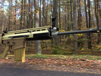 FN SCAR 17S NRCH 3D model purchase