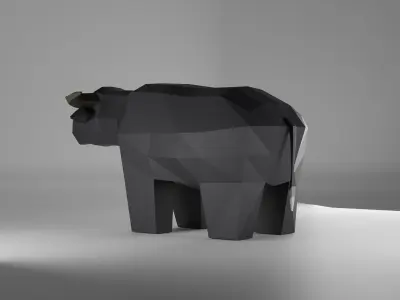 Animal - Thai Buffalo - Low Polygon - for newbie - EZ use Low-poly 3D model