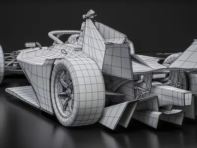 TAG Heuer Formula E Team 2025 Gen3 Evo Race Car 3D model