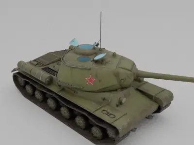 IS-2 Heavy Tank Low-poly 3D model