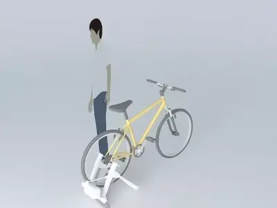 Bicycle pedal power electric generator Free 3D model