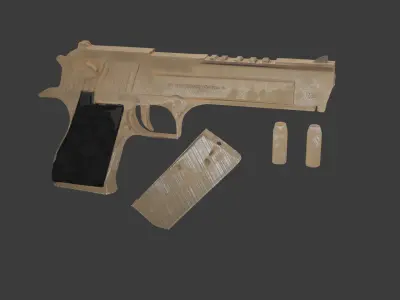 Glock 19 gravur model and desert eagle 3D model