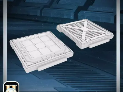 PACK - 3 SCI FI ASSEMBLABLE TILES 3D print model