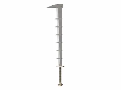 Fanged sword Free 3D model
