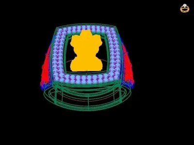 0101 - Gents Ashok Stambh Ring 3D print model