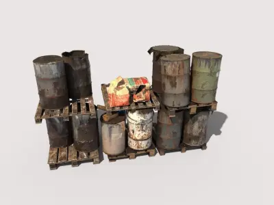 Barrel Stack 3D model