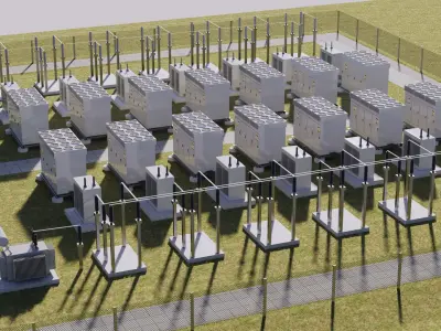 Battery Storage Power Station 3D model purchase