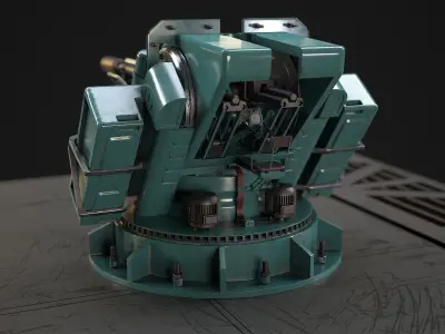 Slingshot futuristic machine gun Free low-poly 3D model