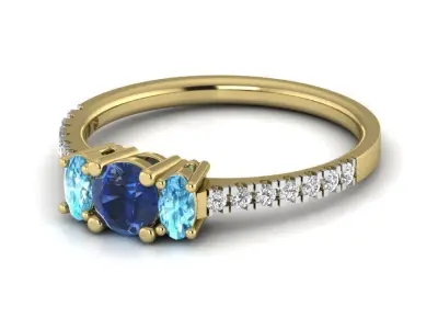 Women ring 3dm Render details 3D print model