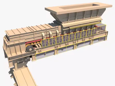 apronfeeders conveyor belt 3D model