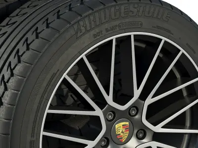 Porsche wheels 3D model from CGTrader