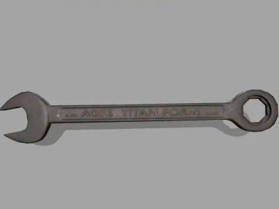 wrench set of wrenches Low-poly 3D model