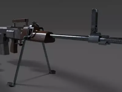Special Purpose Individual Weapon  1963 Battle Rifle Prototype   Low-poly 3D model