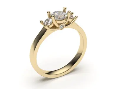 solitaire with ring sizes  8 part S117 3D print model