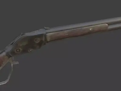 weapon gun 1887 Low-poly 3D model
