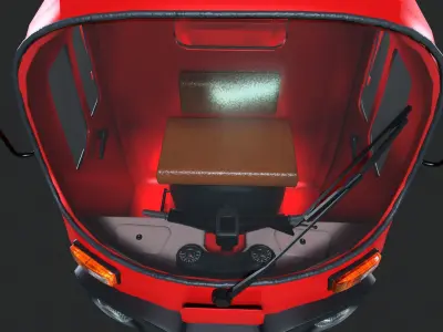  Cargo Autorickshaw With Loader Low-poly 3D model