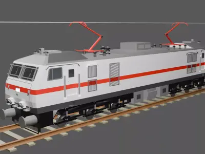 Indian WAP-7 Electric Locomotive - High Poly 3D Model - Blender 3D model